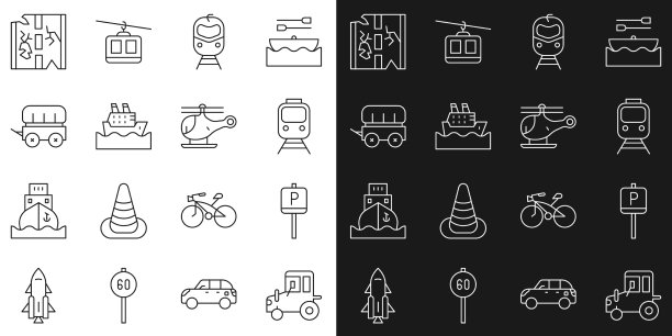 设置线拖拉机停放火车和铁路图片下载