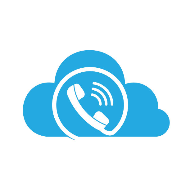 电话和云标志模板设计。图片下载