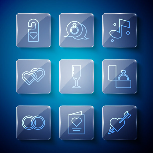 套线结婚戒指贺卡爱与图片下载