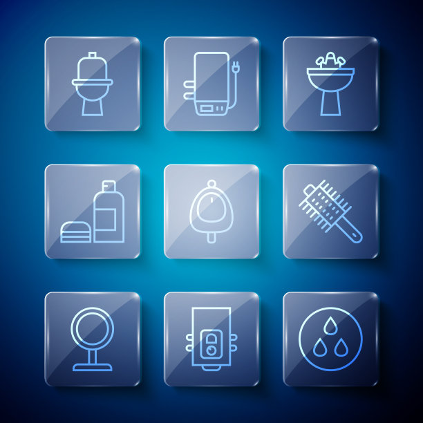 套装线条圆妆镜燃气锅炉水图片下载