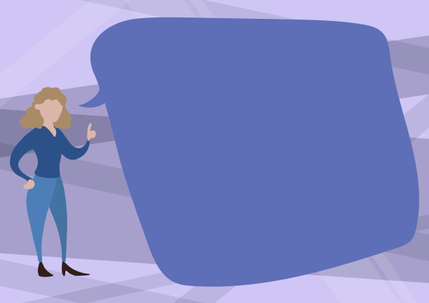 女人说话在一个大的空白聊天云图片下载