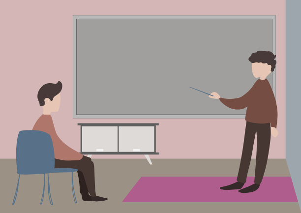 老师和学生单独上课图片下载