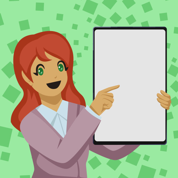 女商人拿着大白纸画图片下载