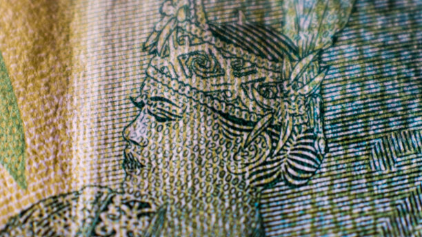 一名女子在20,000卢比面值的传统舞蹈图片下载