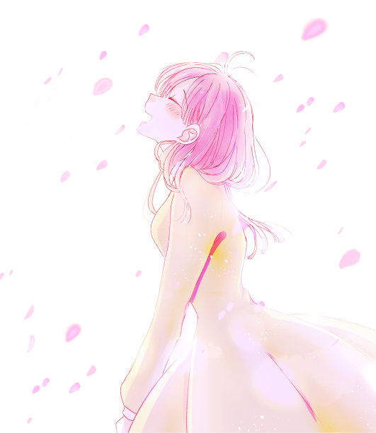 一个笑得很开心的女人的插图图片下载