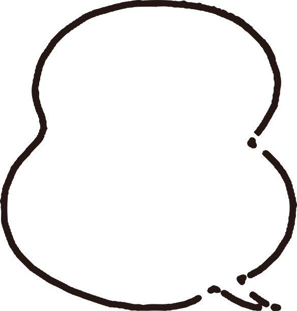 手绘简单黑白语音泡泡/插图素材(矢量插图)图片下载