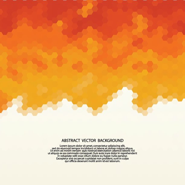 橙色六角背景。多边形的风格。报告的模板。布局广告。马赛克背景。每股收益10图片下载