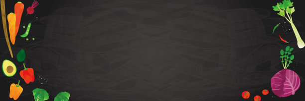 蔬菜水彩插图黑板背景图片下载