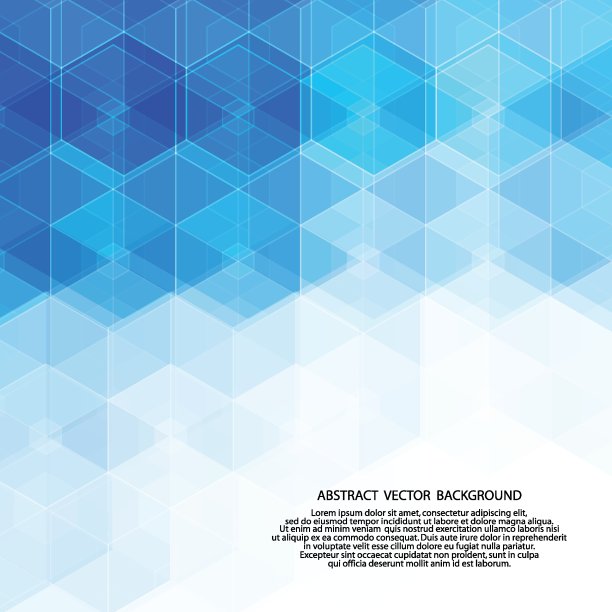 蓝色六边形。演示文稿的布局。抽象的背景。每股收益10图片下载