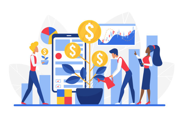 不断增长的投资利润和团队合作的帮助图片下载