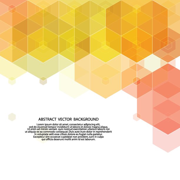橙色抽象六边形向量。抽象的背景。每股收益10图片下载