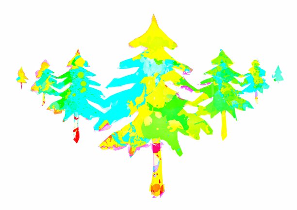 杉树图形艺术图片下载