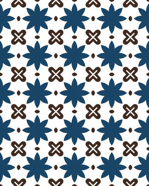 用作壁纸或背景的无缝瓷砖花卉图案的插图图片下载