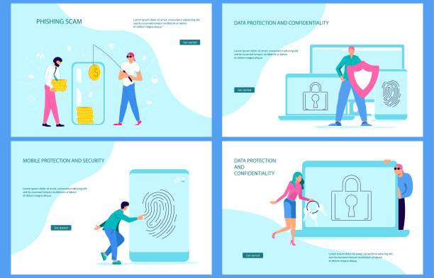 集登陆网页模板的安全和机密数据保护图片下载