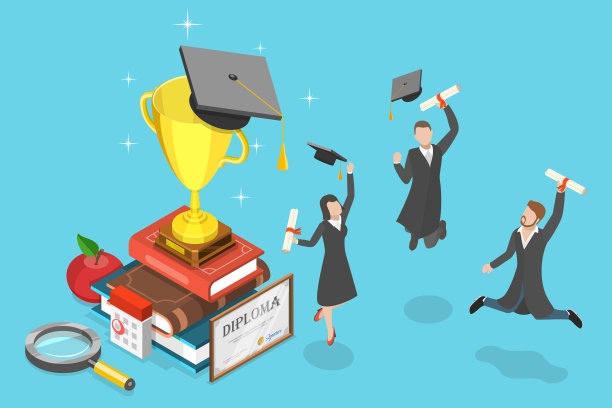 三维等距平面矢量概念毕业插图图片下载