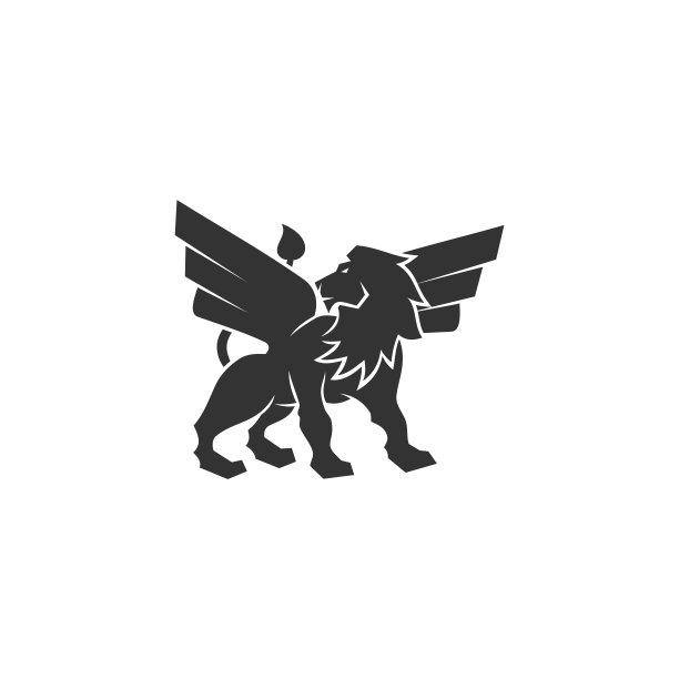 翼狮子插图模板图标标志孤立图片下载