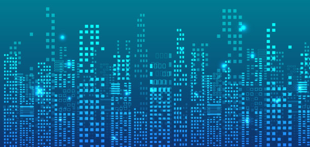 元宇宙商务科技城市背景素材图片