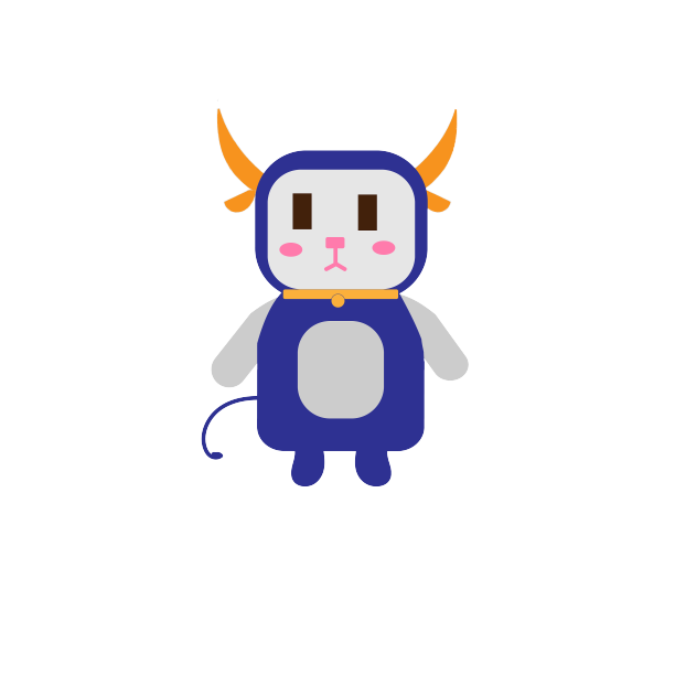 卡通蓝色小牛图片下载