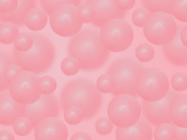 粉红色球体的抽象图案。最小的风格。图片下载