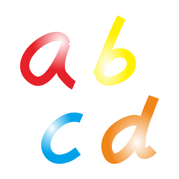 彩色英文字母图片下载