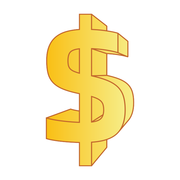 立体渐变美元图片下载