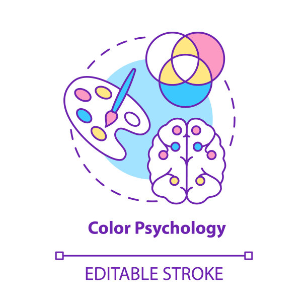 颜色心理学概念图标图片下载