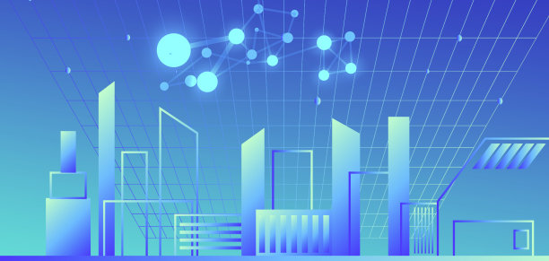 元宇宙商务科技城市背景素材图片