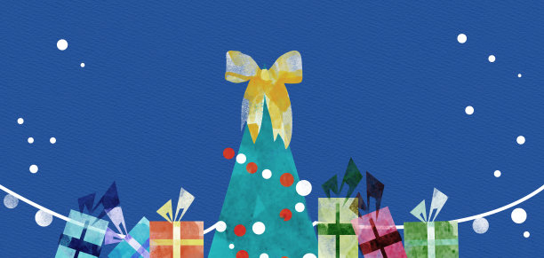 水彩圣诞节背景素材图片