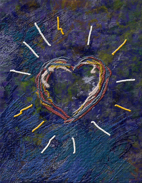 心脏素描。3D渲染图片下载