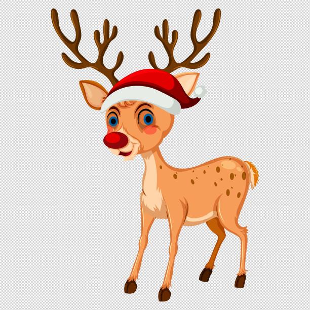 圣诞节圣诞帽麋鹿图片下载