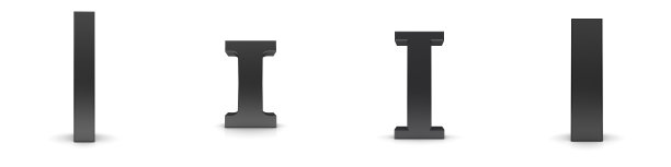 我字母黑色符号字母大写字母孤立在白色背景高分辨率打印和商务演示3d渲染插图图形图片下载