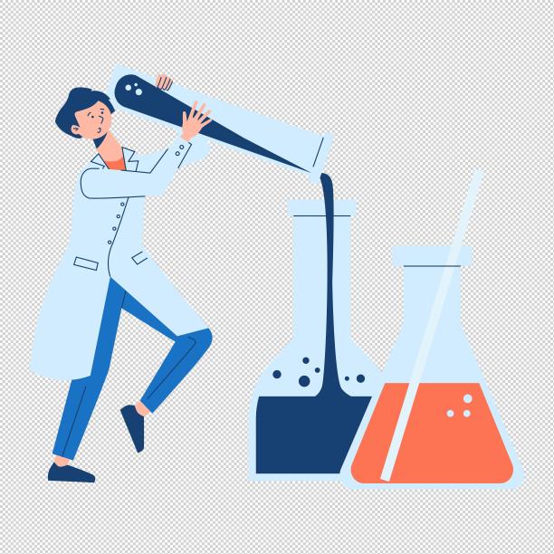 男人烧瓶实验图片下载