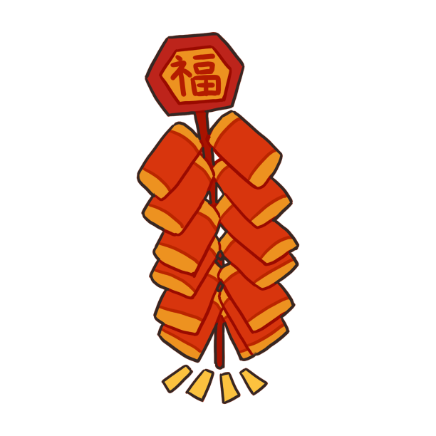 新年鞭炮装饰素材图片