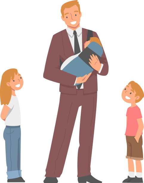 爸爸商人穿着西装，打着领带图片下载