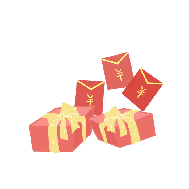 红色礼盒红包图片下载
