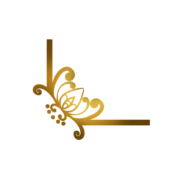 金色莲花花边边角图片下载