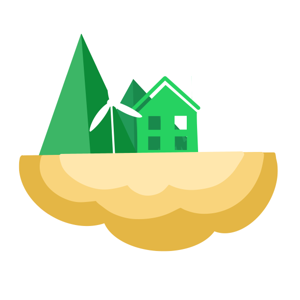 扁平房子环保城市图片下载