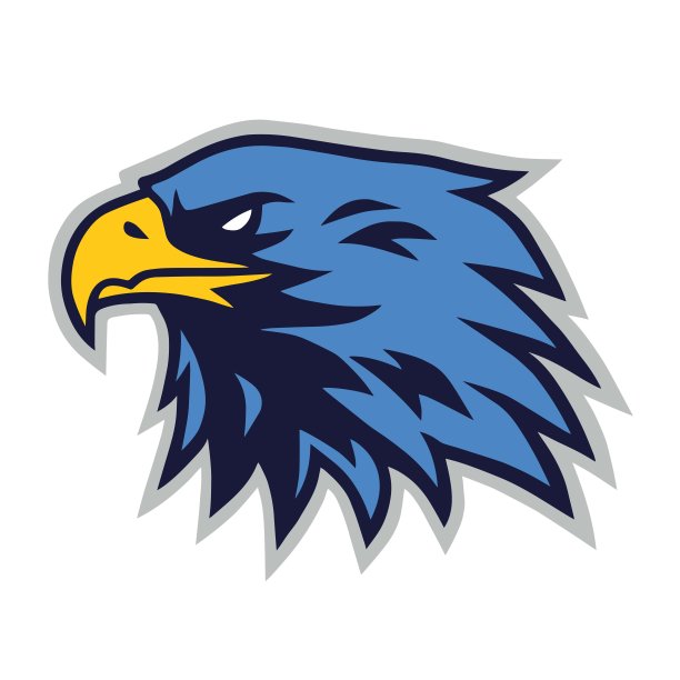 鹰标志吉祥物矢量图标卡通模板图片下载