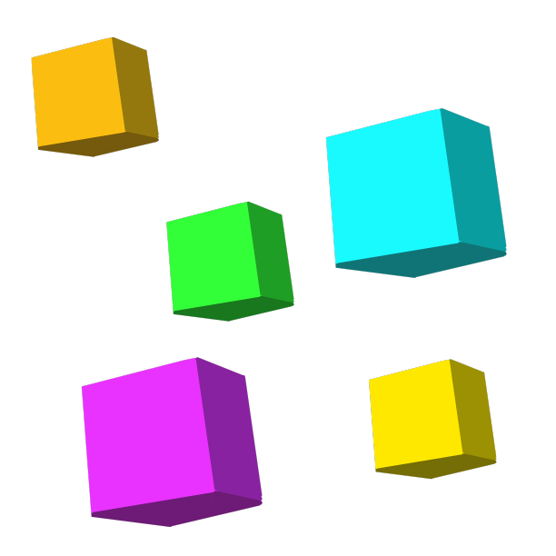 立体方块彩色方块图片下载