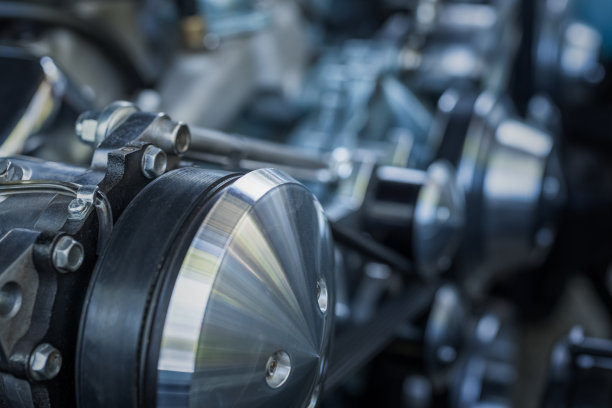 汽车发动机部件的特写照片图片下载