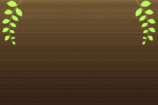 背景材料与木板和树叶。图片下载