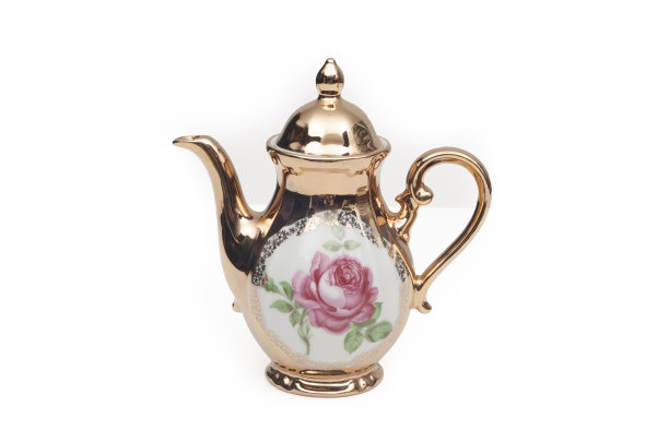 一套古董茶和咖啡杯图片下载