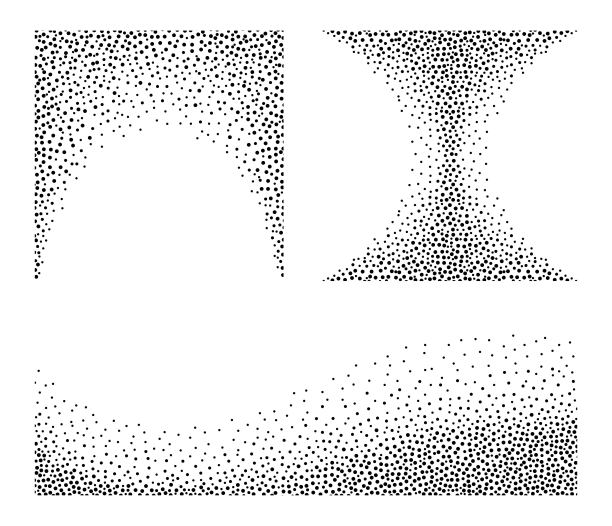 渐变纹理。一套抽象的颗粒点背景。向量图片下载