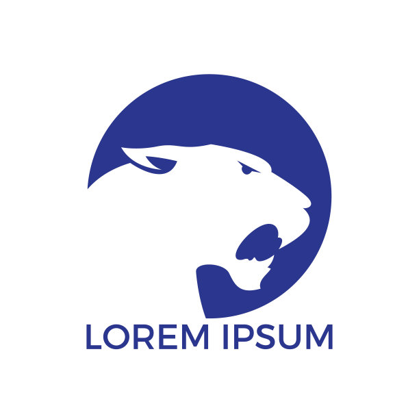 狮子标志设计矢量模板。图片下载