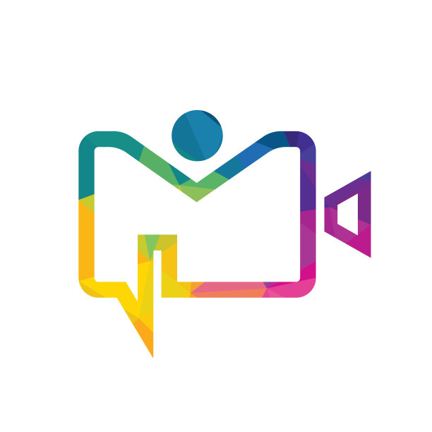 聊天的人标志设计模板插图。人类，cam和聊天图标。图片下载