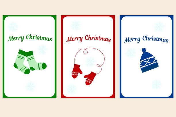 圣诞元素的传统冬装图片下载