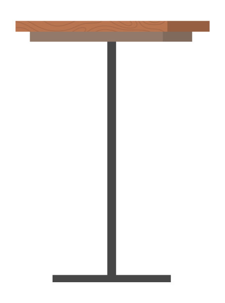 木制圆站。小单脚桌图片下载