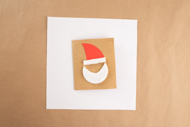 圣诞老人用纸和棉花垫做的创意与中青年儿童图片下载