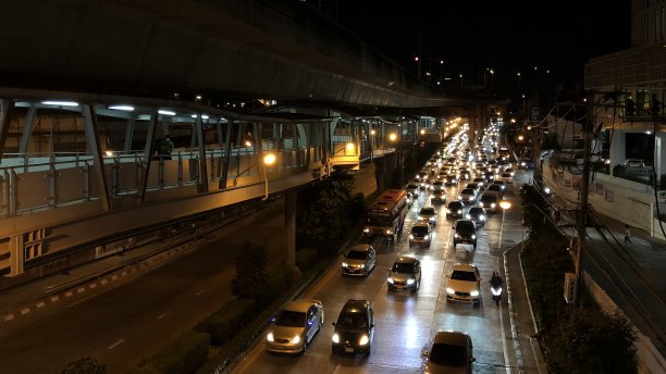 曼谷交通堵塞。图片下载