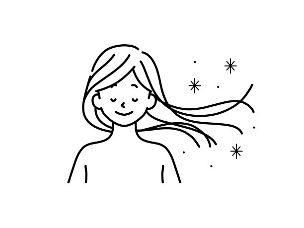 头发飘飘的女性图片下载